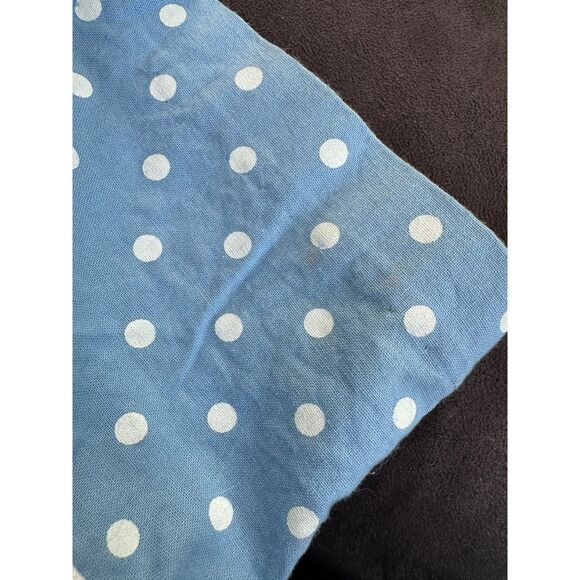 90s Vintage Polka Dot Cornflower Blue Embroidered Sundress size Junior Small - Picture 10 of 12